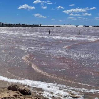 Salinas Torrevieja Lago Rosa Color depends on Weather and SunlighT