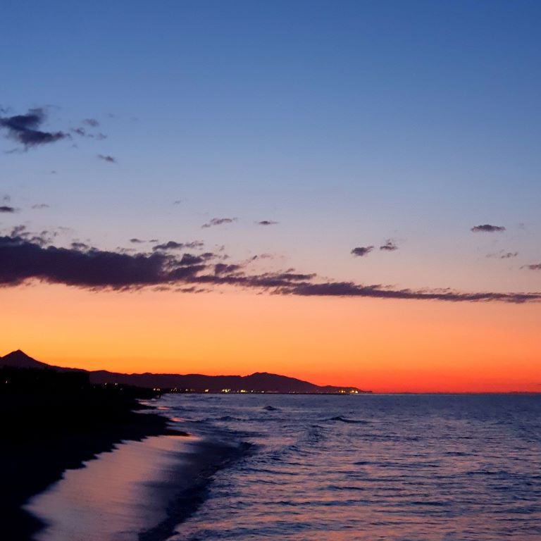 Playa Santa Ana Sunset at the same TimE